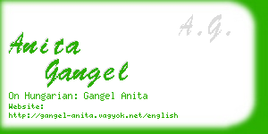 anita gangel business card